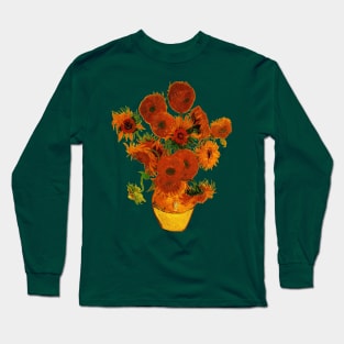 15 Sunflowers by Vincent van Gogh Long Sleeve T-Shirt